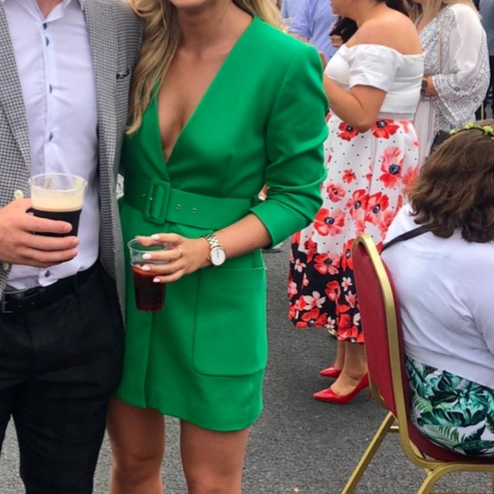 Zara Green Blazer Dress